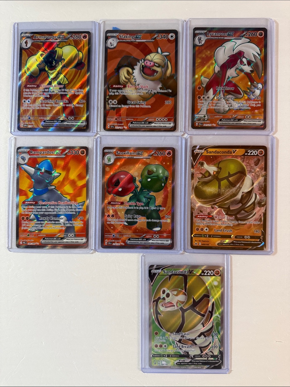 Pokemon Holofoil Trainer & VMAX Cards - Orange, Gold, Green